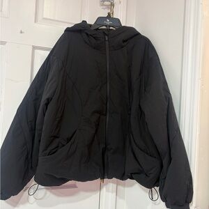 lululemon athletica Black Hooded Puffer Jacket